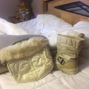 Coach Snow Boots and Purse Set